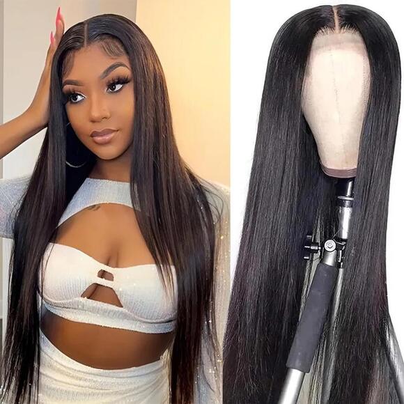 Human Hair Pre-Plucked Straight 26 Inch 13x4 180 Density - Picture 4 of 5